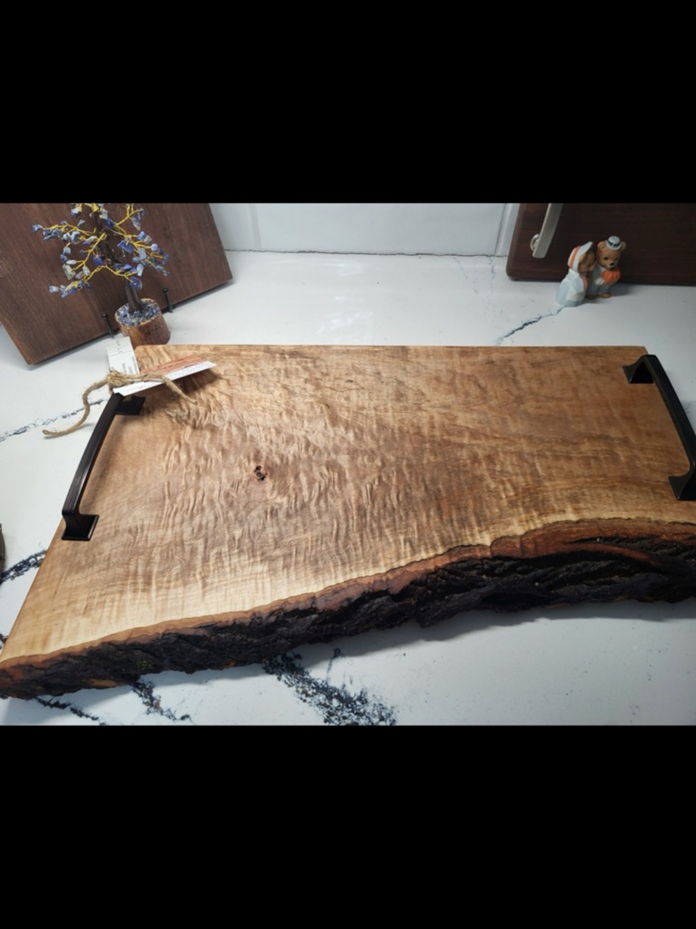 Live Edge Curly Maple Serving Board Charcuterie Board NEW